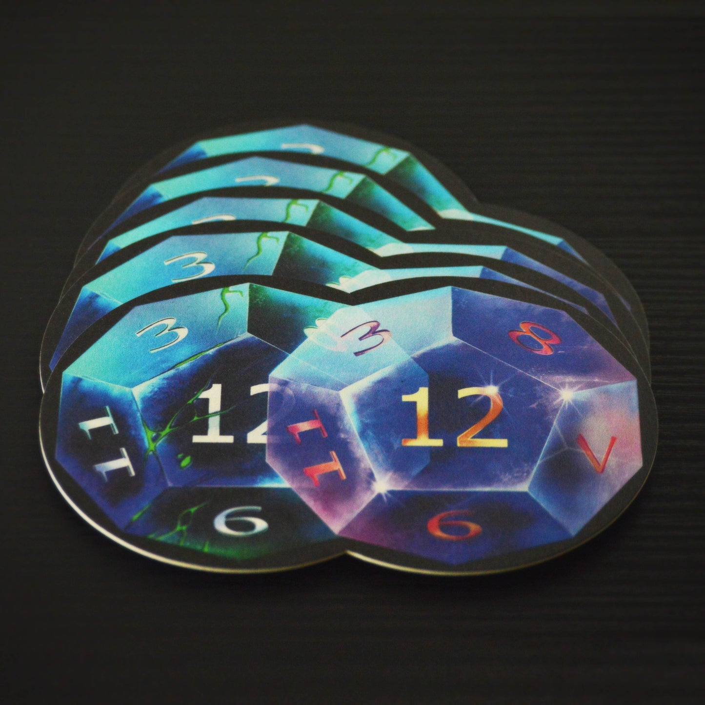 Dual D12 Coasters - 5 Pack