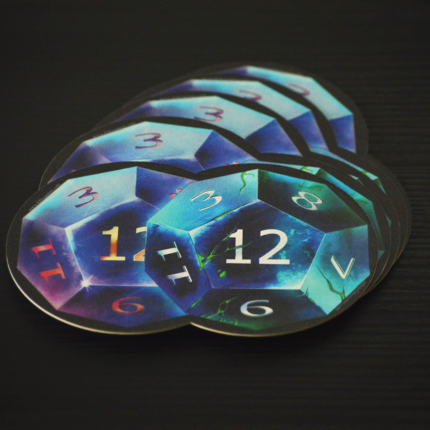 Dual D12 Coasters - 5 Pack